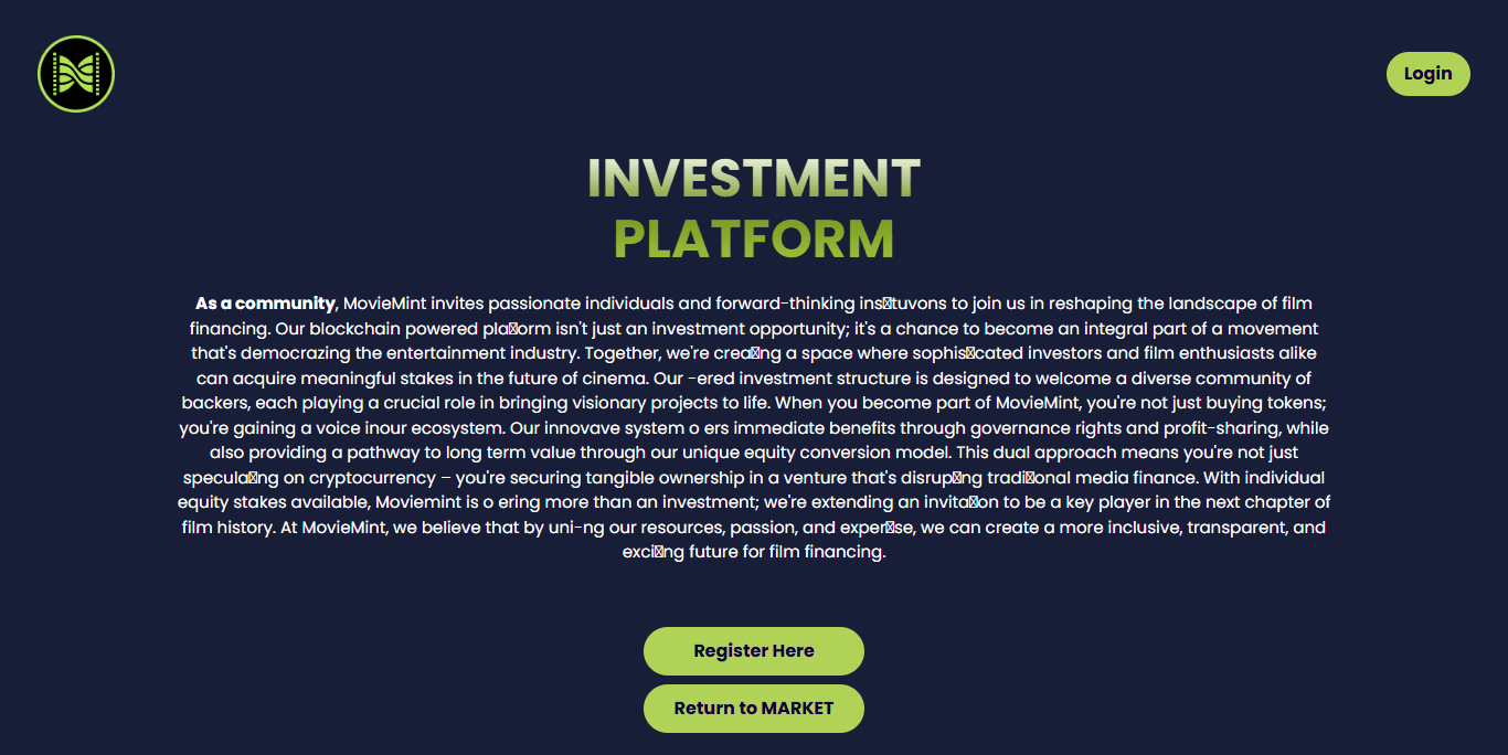 Moviemint Invesment — project preview